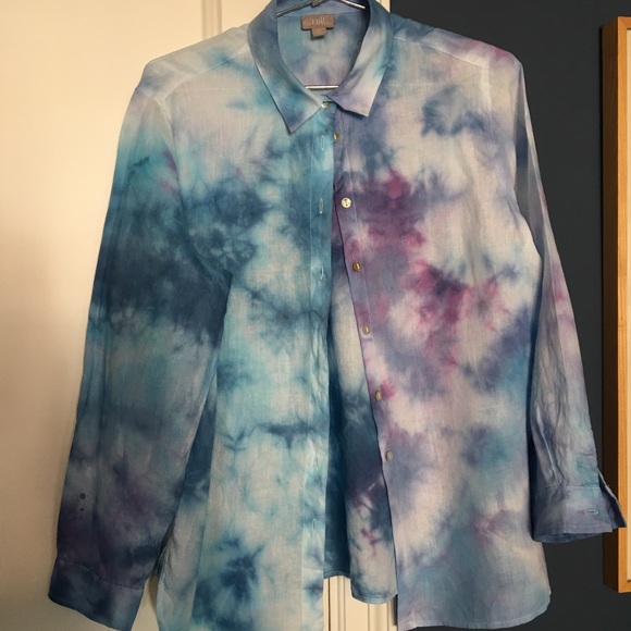 Tie dye linen shirt Sale